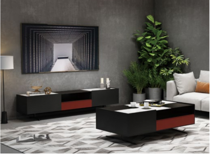 Italienische Designer Möbel 3tlg. Set Kommode + Couchtisch + RTV