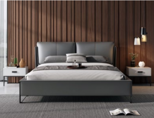 Deko Bett Polster Design Luxus Doppel Hotel Betten Schlaf Zimmer Leder