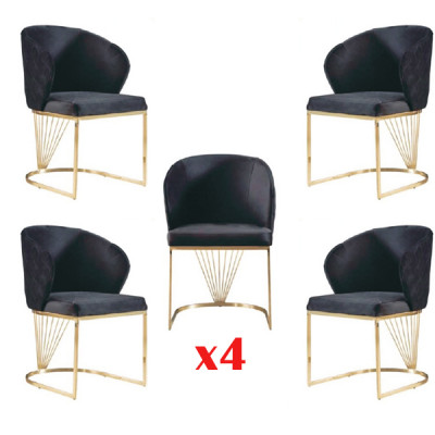 Esszimmer Set Essgruppe Modern Edelstahl 4tlg Set Stuhl Garnitur 4x Stühle Neu