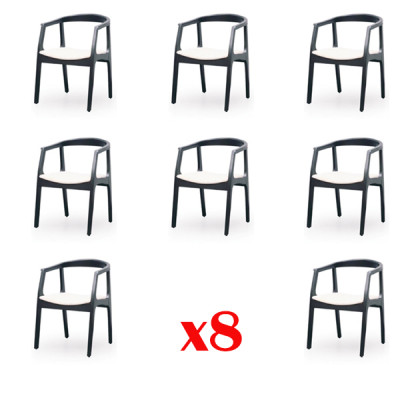 Design 8 Stühle Gruppe Esszimmer Garnitur Sessel Neu Set Polster Stuhl