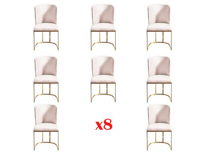 Design 8x Stühle Set Gruppe Polster Gastro Neu Esszimmer Stuhl Garnitur Sessel