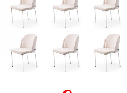 Stuhl 6x Ess Zimmer Stühle Sessel Lounge Design Möbel Edelstahl