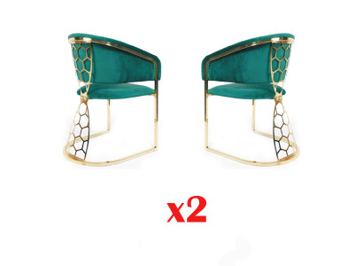 Polster Sessel Stuhl Esszimmer Restaurant Club Gruppe 2x Lounge Sessel
