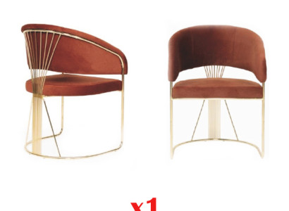 Esszimmer Edelstahl 1x Stuhl Lederstuhl Design Polster Stuhl Sitz Lehn