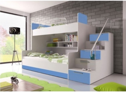 Jungen Etagen Bett Kinderzimmer Betten Hochbett Doppelstockbett Hochglanz Möbel