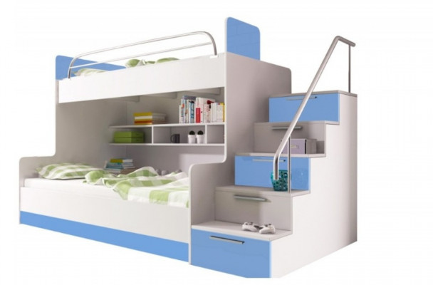 Jungen Etagen Bett Kinderzimmer Betten Hochbett Doppelstockbett Hochglanz Möbel