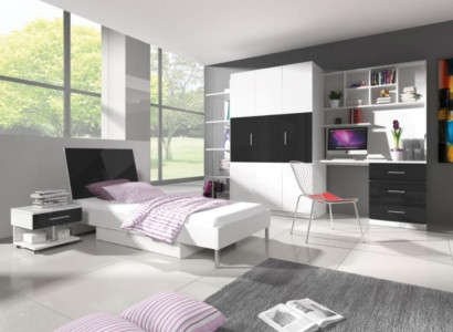 Schlafzimmer Jugend Kinder Zimmer Schrank Nachttisch Tisch Neu 5tlg.