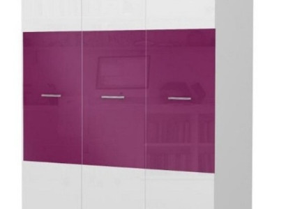 Schrank Kleiderschrank Kinder Kinderzimmer Unisex Kinderzimmer Möbel Lila Weiß