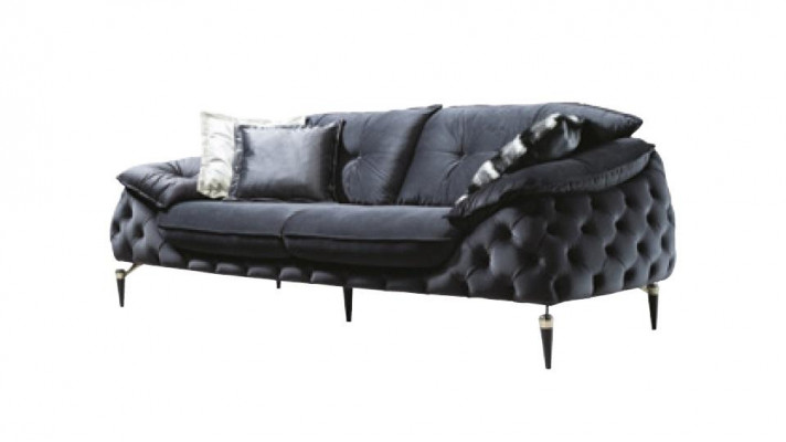 Chesterfield Dreisitzer Couch Polster Sofas Textil Leder Sofa Couchen Möbel Neu