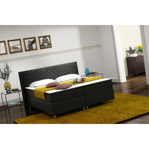 Boxspringbett Box Hotel Bett mit Visco & Matratze Lederbett Betten Doppelbett K3