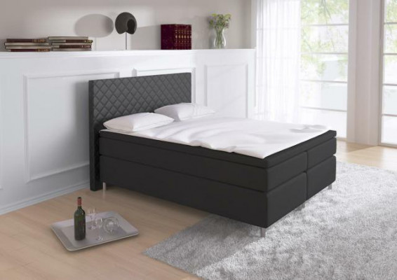 Boxspringbett Box Hotel Bett mit Visco & Matratze Lederbett Betten Doppelbett K3
