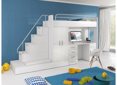 Jugendzimmer Doppelstockbett Etagenbett Kleiderschrank Schreibtisch RAJ 5