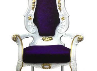 Thron Sessel Königlicher Polster Chesterfield Samt 1 Sitzer Antik Stil Stühle