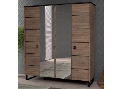 Kleiderschrank Braun Jugend Schlafzimmer Schrank Kinderzimmer Design Modern Neu