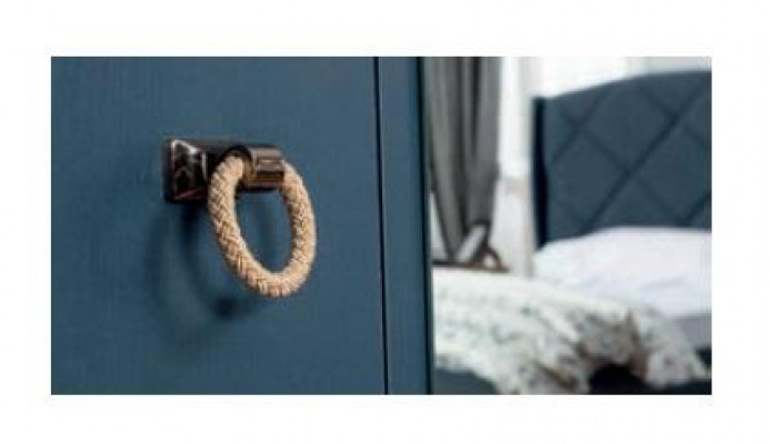 Blauer Schlafzimmer Kleiderschrank Set Jugendzimmer Teeneger Möbel Schrank Neu