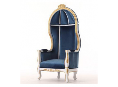Thron Sessel Königlicher Polster Chesterfield Samt 1 Sitzer Antik Stil Stühle