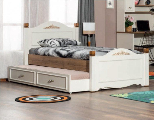 Modernes Schlafzimmer Jugendzimmer Set Bett Nachttisch Bücherregal Tisch 5tlg.