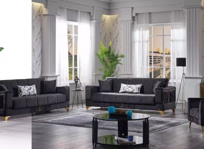 Design Modernes Wohnzimmer Set Sofagarnitur 3+3+1 Wohnzimmer Möbelset