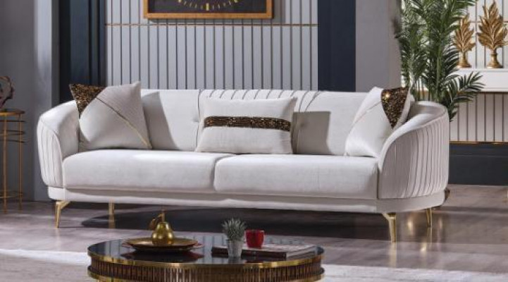 Designer Polstersofa Set Dreisitzer Wohnzimmer Couchen Moderne Möbel