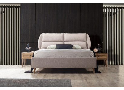 Luxus Schlafzimmer Set Bett + 2x Nachttische Modernes Design Elegant Komplett