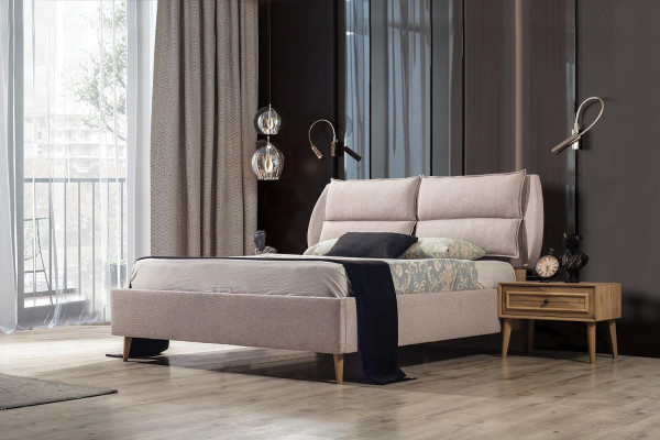 Luxus Schlafzimmer Set Bett + 2x Nachttische Modernes Design Elegant Komplett