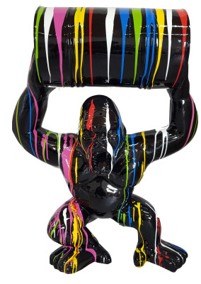 Designer Gorilla Figur Statue Moderne Figuren Statuen Dekoration Deko Garten Neu