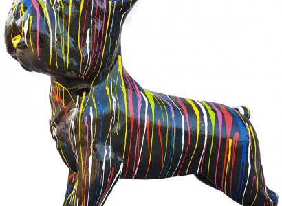 Design Figuren Skulpturen Moderne Bulldogge Hund Skulptur Deko Skulpturen Neu