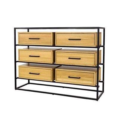 Design Commode Armoires Étagère Authentique Bois Side Low Board