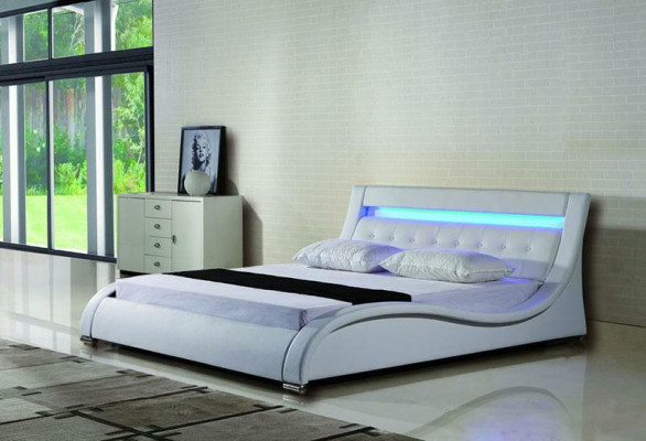 Bett Betten Polster Doppel Ehe Hotel Luxus Leder Deko Moderne Designer