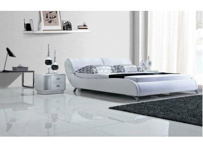 Designer Bett Betten Ehebett Doppelbett Schlafzimmer Polsterbett Lederbett