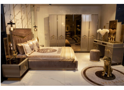 Schlafzimmer Komplett Set Bett Kommode Nachttisch Italien 6 tlg. Sets