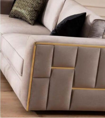 Sofa 3 Sitzer Textil Sofas Couch Polster Möbel Luxus Moderner Dreisitzer Neu