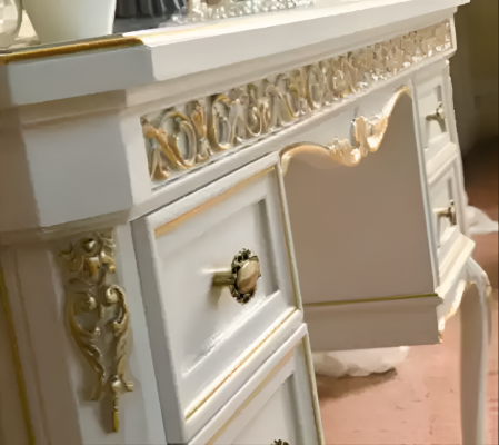 Schminktisch Spiegel Hocker Komplett Set Weiß Kommode Schlafzimmer Neu