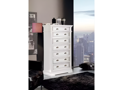 Kommode Holz Sideboard Schrank Wohnzimmer Weiß Kommoden 7 Schubladen