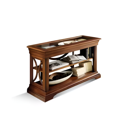 Lowboard Echtholz Büro Schrank Regale Schränke Bücherschrank Massiv Neu