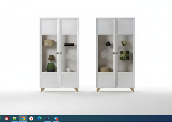 2x Vitrine Schöne aus Holz und Glas Wohnzimmer neu Modern Luxus