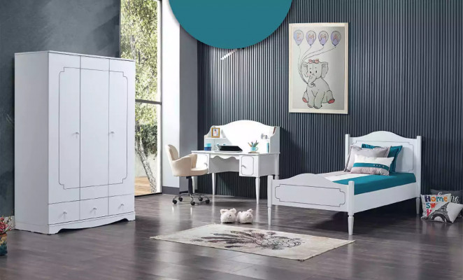 Jugendbett Kinderbett Design Modern Bett Kinderzimmer Holz Kids Betten