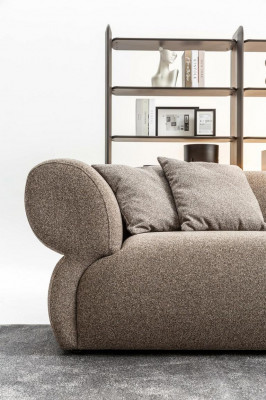 Sofa Luxus 3 Sitzer Grau Polstersofa Wohnzimmer Dreisitzer Couchen 250cm