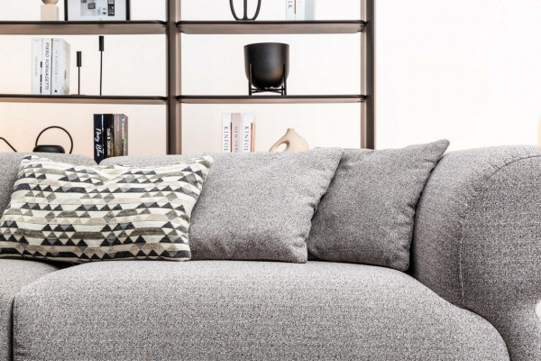 Sofa Luxus 3 Sitzer Grau Polstersofa Wohnzimmer Dreisitzer Couchen 250cm