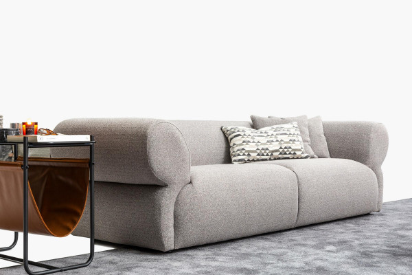 Sofa 3 Sitzer Beige Sofa Luxus Wohnzimmer Modern Design Polsterstoff Neu
