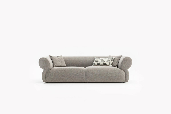 Sofa 3 Sitzer Beige Sofa Luxus Wohnzimmer Modern Design Polsterstoff Neu
