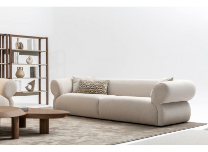 Modern Sofa 3 Sitzer Beige Dreisitzer big 250cm Sofas Couch Luxus Möbel Neu
