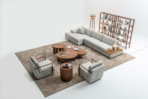 Sofa Couch Polster Möbel Wohnlandschaft Grau Eckgarnitur Weiche Couchen