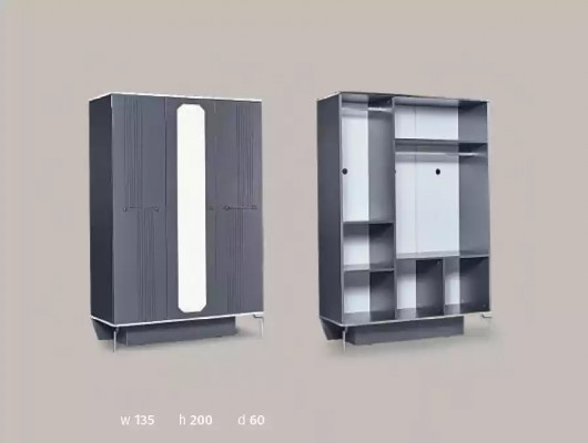 Design Jugendzimmer Schlafzimmer Set Schrank Bett Schreibtisch 3tlg.