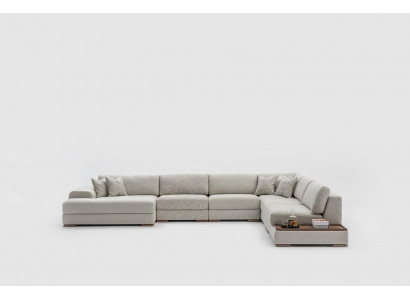 Sofa Couch Wohnzimmer Ecksofa Modern Design Möbel U-Form Stoffsofa