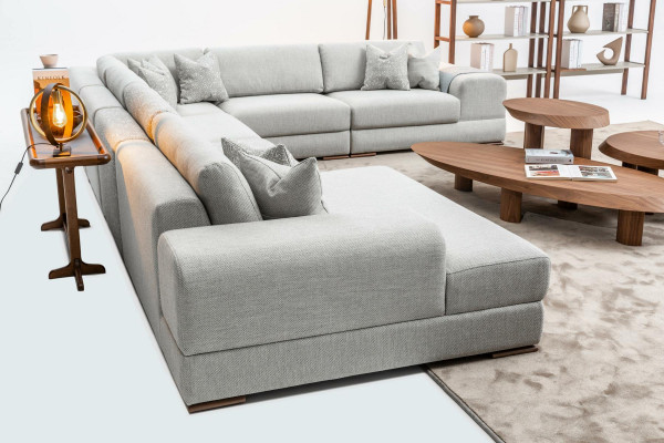 Ecksofa U Form Wohnzimmer Möbel Modern Designer Stoffsofa Sofa Textil