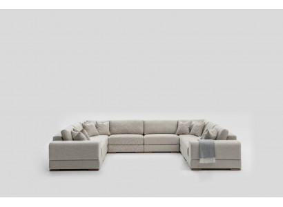 Sofa U Form Modern Design Luxus Wohnzimmer Big Grau Ecksofa Neu
