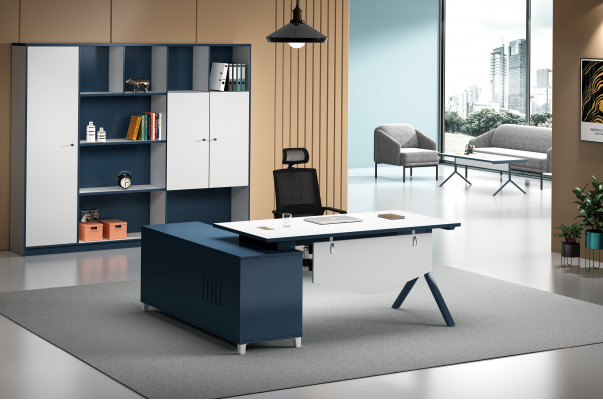 Büro Einrichtung Schreibtisch Aktenschrank Möbel Schreibtische Tische 2tlg.
