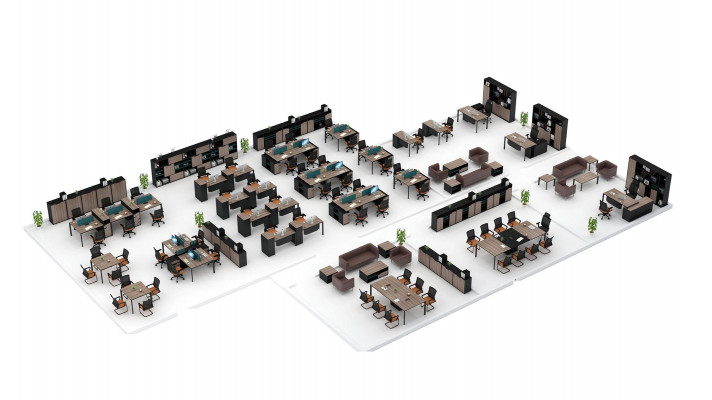 Konferenztisch Büro Chef Zimmer Möbel Design Schreibtische Praxis