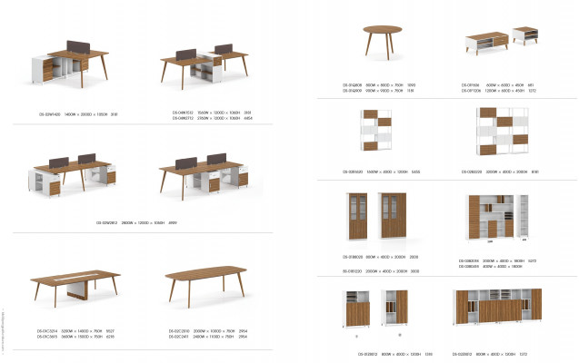 Luxuriöser Bürotisch aus Holz in modernem Design und hellen Farben